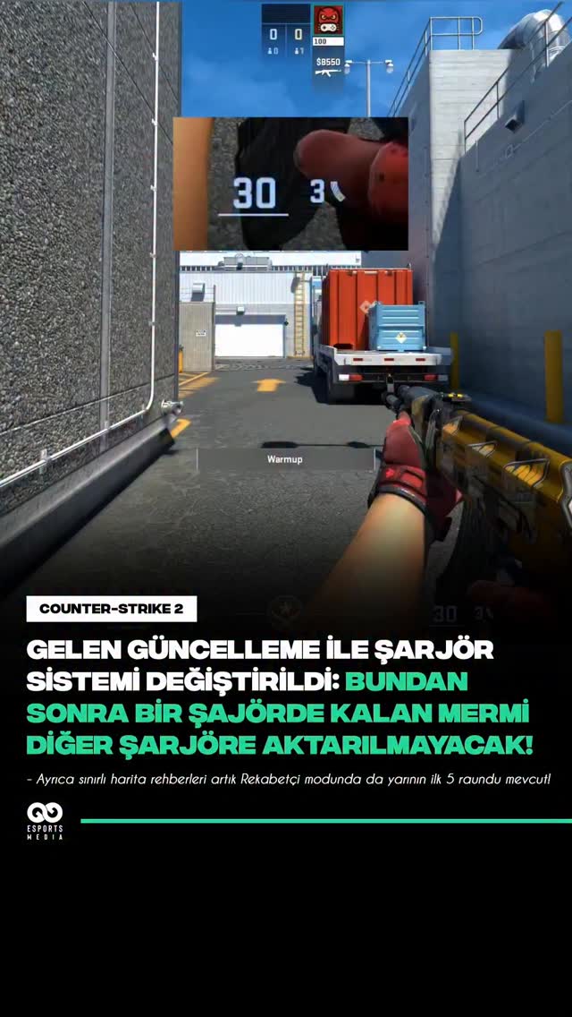 💥 YENİ GÜNCELLEME İLE ŞARJÖR SİSTEMİ TAMAMEN DEĞİŞTİRİLDİ! 🔥 #counterstrike #cs2clips #csgoturkiye #…
