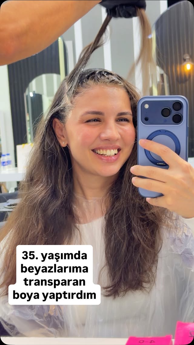 Kızlar bir değişikliğe ihtiyacım vardı 🫠 Ya kısa kestircektim ya da transparan boya yaptırcaktım. He…