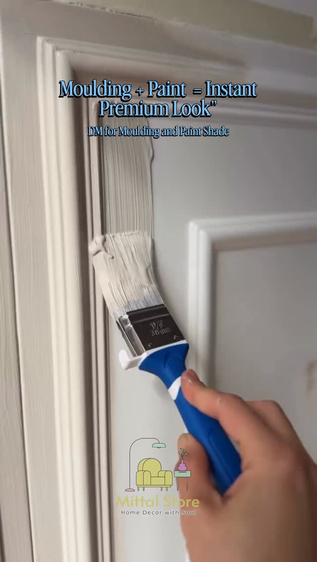 Living room boring lag raha hai? 😴 Bas itna sa upgrade 👇 PVC Moulding + Aesthetic Paint = Instant Pr…