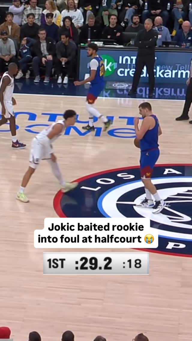 Jokic caught Clippers rookie Yanic Konan Niederhauser slipping. 😅