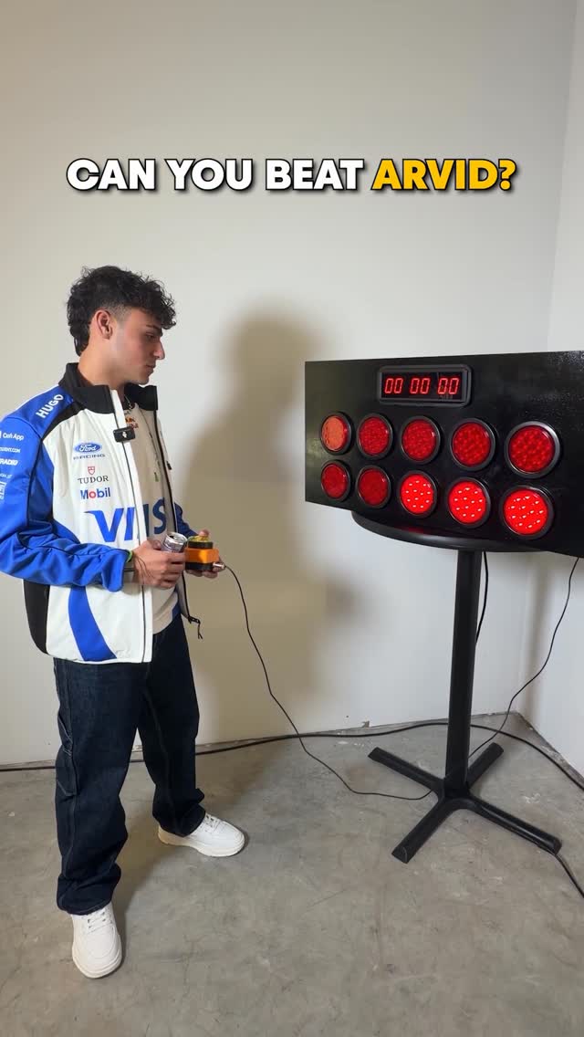 How quick are you? 👀 @arvid.lindblad #redbull #givesyouwiiings #energydrink #f1 #arvidlindblad