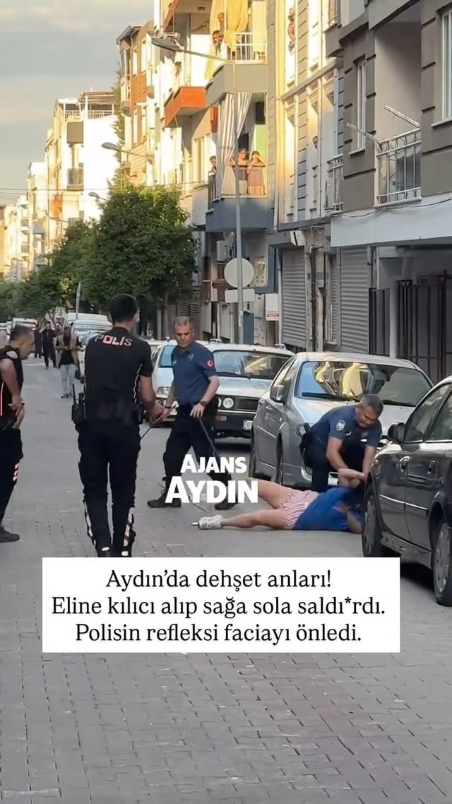 Efeler’de elinde kılıçla gezen kadın polisi alarma geçirdi Aydın’ın Efeler ilçesinde elinde kılıçla …