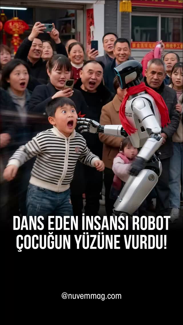 21 Mart’ta Çin’in Shaanxi eyaletinde düzenlenen halka açık bir gösteride sahne alan insansı robot, p…