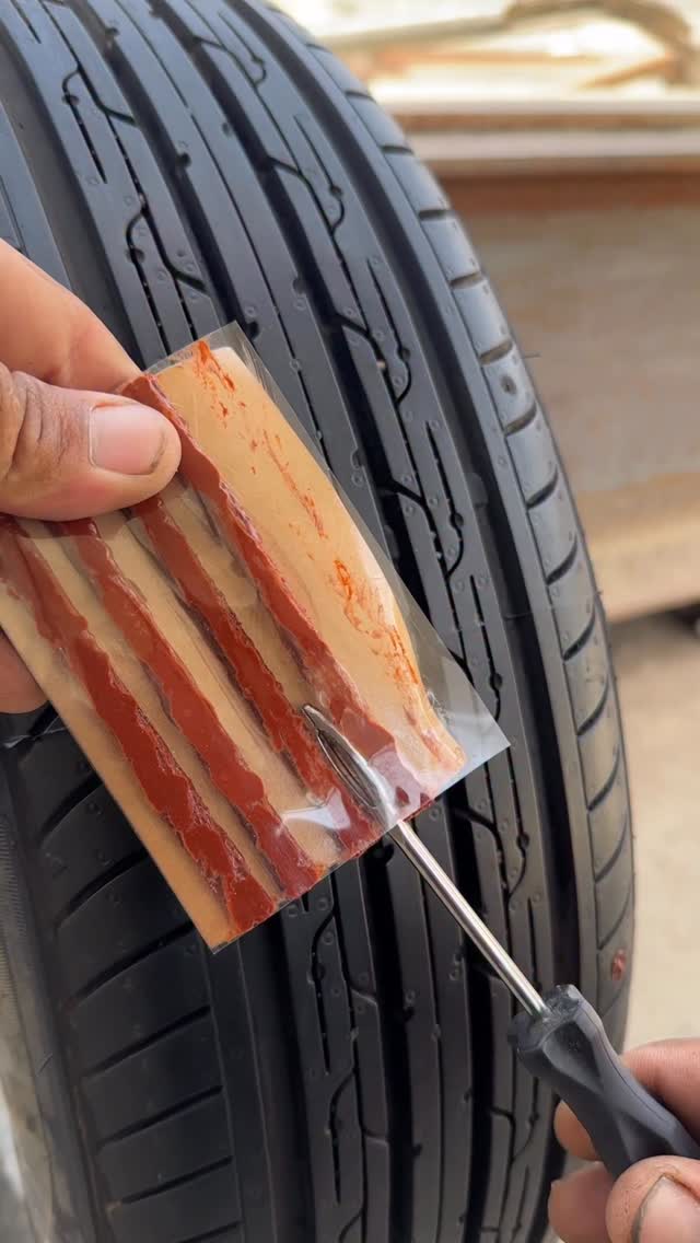 Master Tubeless Tire Puncture Repair 🔥 Fast Car Tire Fix! #tyre #mechanic #repair #truck #shorvideo