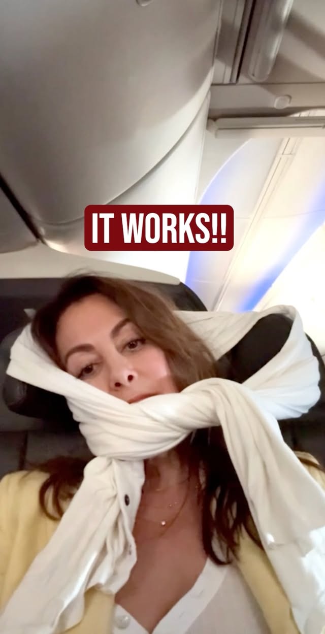Me judging this airplane hack at first. Me 10 minutes later on the flight. I did almost choke myself…