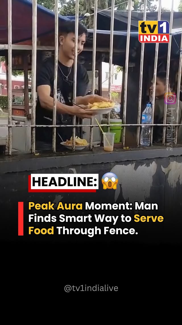In a peak aura moment caught on camera, a man was seen finding a smart and hilarious way to serve fo…