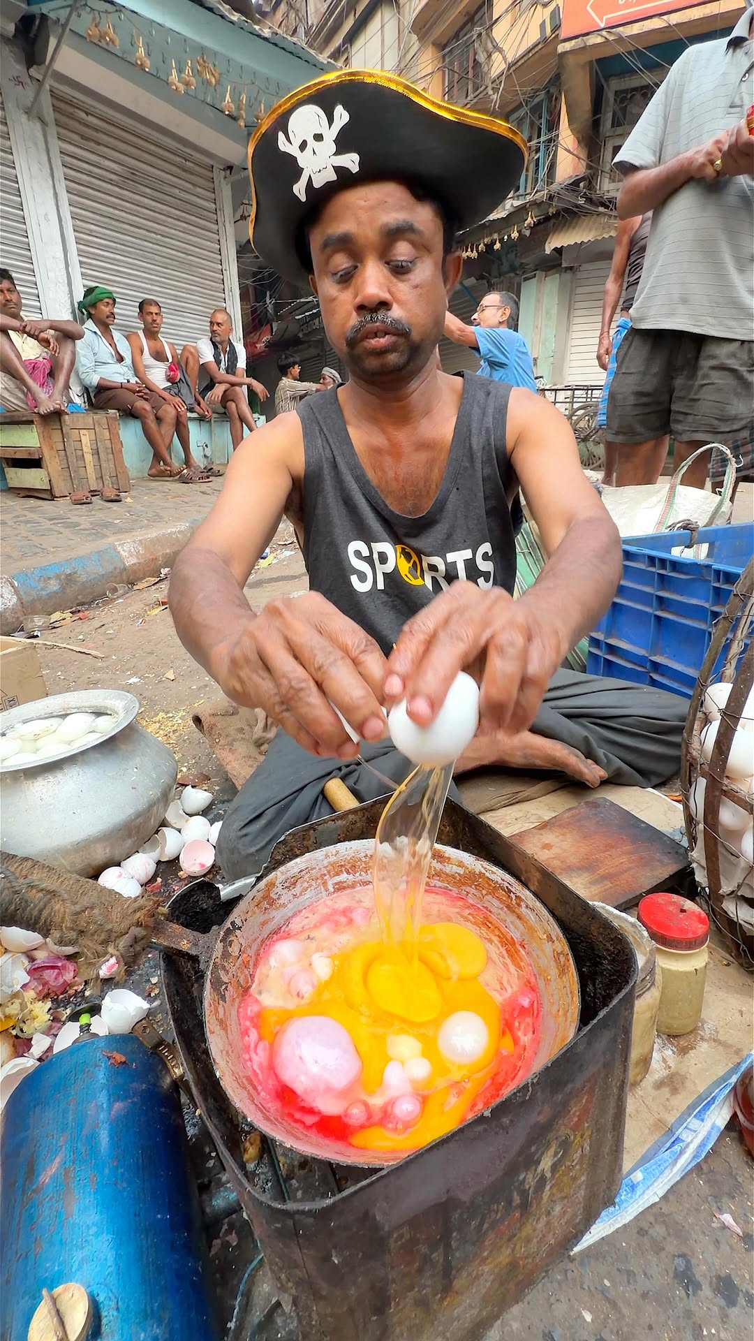 The Ultimate Energy-Boosting Red Scramble Eggs! ⚡🥚 📍Location Kolkata in India 💰Price INR 150 #eggs #…