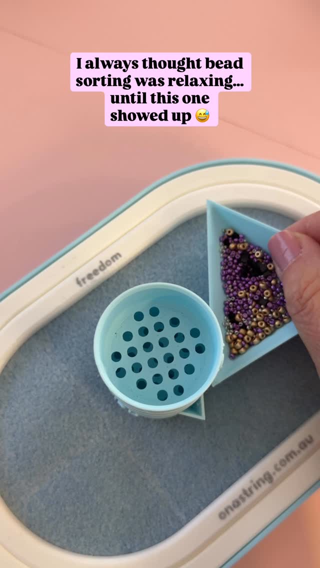 I always thought bead sorting was relaxing… until this one showed up 😅 There’s always that one bead.…