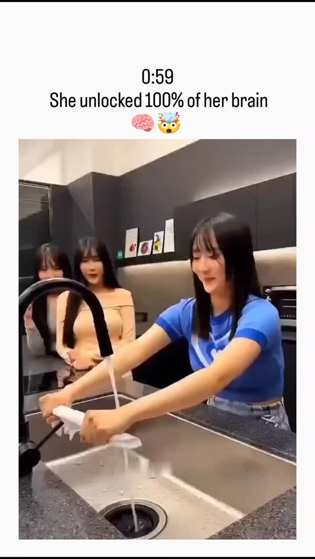 The post shares a compilation video of a popular challenge where people attempt to remove a towel fr…