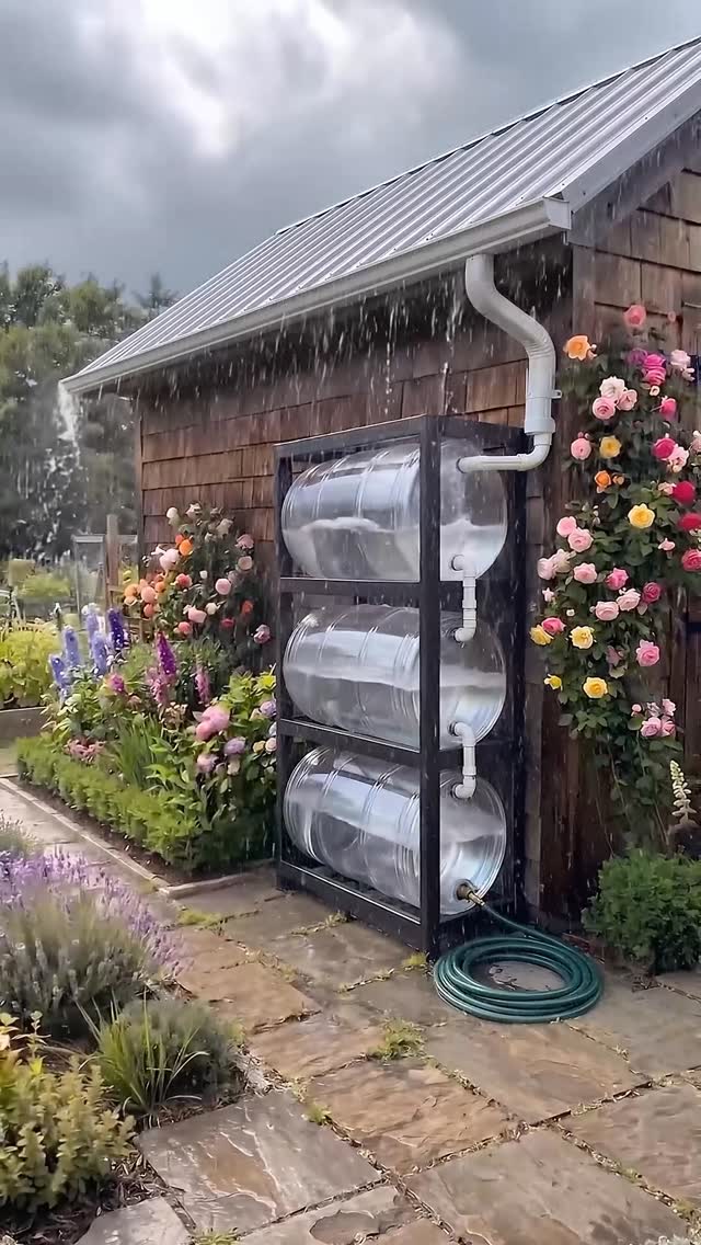 Never Waste Rainwater Again | Genius Idea #diyprojects #rainwaterharvesting #foryou . . . 🛒 Shop the…