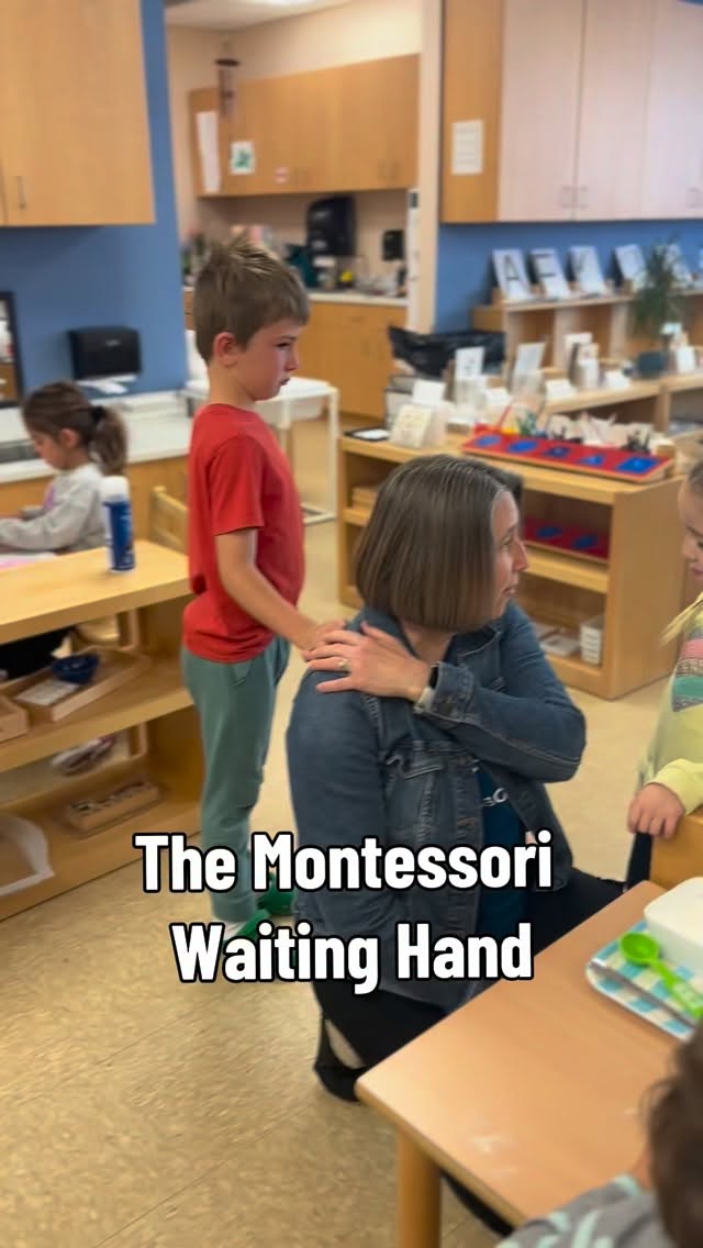 The Montessori Waiting Hand ❤️ Grace and courtesy lessons teach children how to interact respectfull…