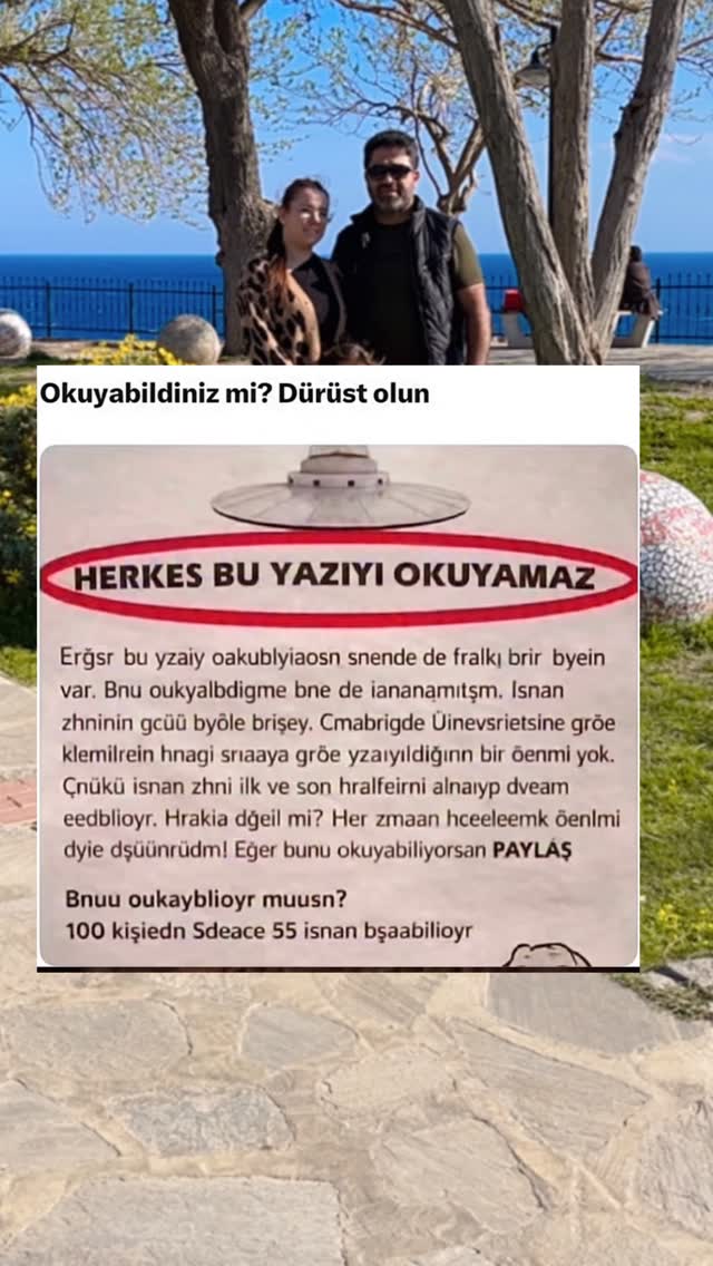 Eğer bu yazıyı okuyabiliyorsan sende de farklı bir beyin var.