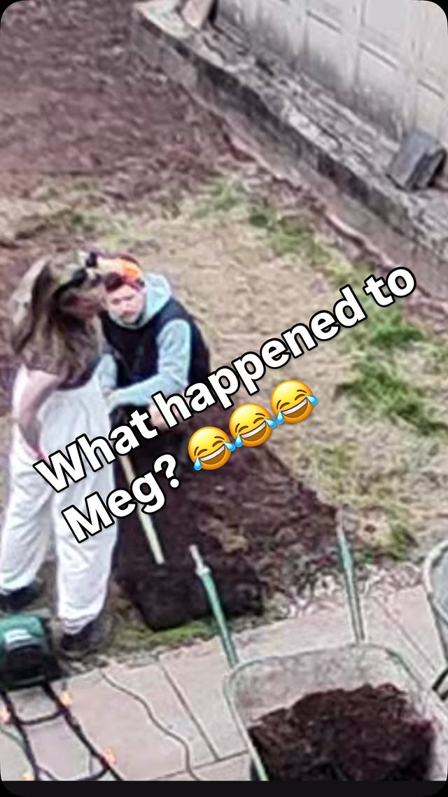 You asked 😂😂😂 Safe to say spatial awareness is not Meg’s forte 😂 #gardendecor #fail #blooperreel #ga…
