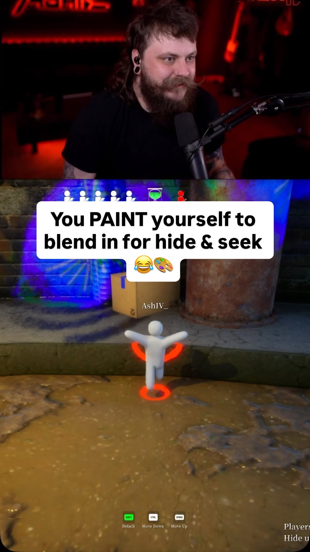 The Picasso of hide and seek #mecchachameleon #funny #gaming #clips #painting