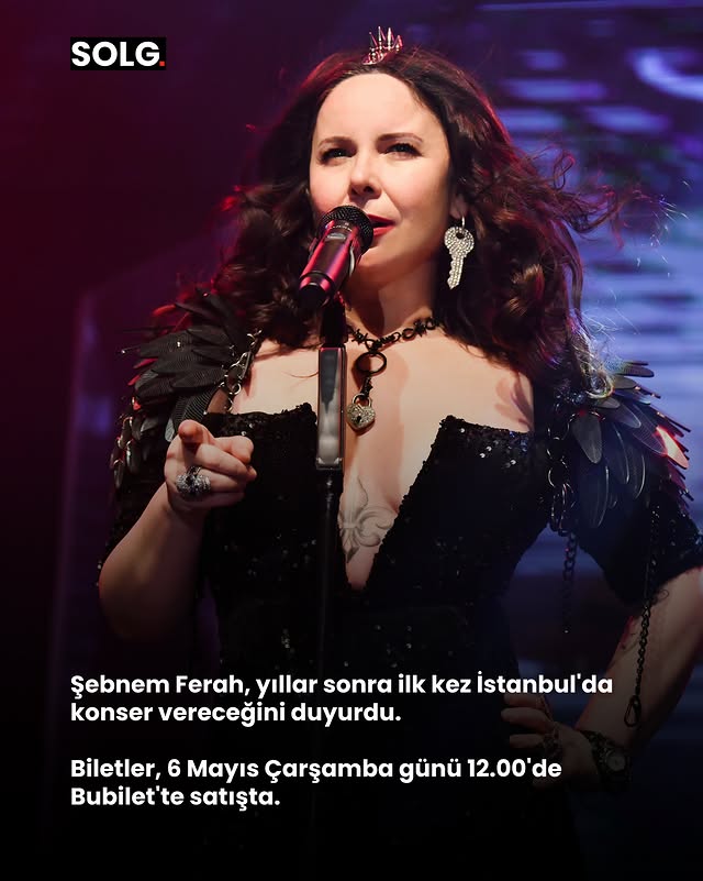 Şebnem Ferah, yıllar sonra ilk kez İstanbul’da konser vereceğini duyurdu. 6 Mayıs Çarşamba günü 12.0…